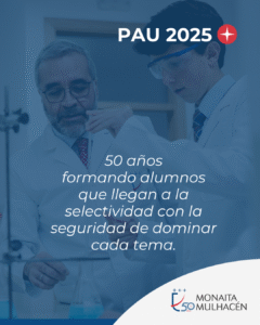 Nuevos récords de resultados en la PAU 2025 en Granada 11 Resultados PAU 2025 en Granada Colegio Monaita Mulhacen 14 Nuevos récords de resultados en la PAU 2025 en Granada