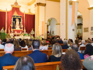 Misa de Acción de Gracias por el 50 aniversario de Puertoblanco–Montecalpe con la comunidad educativa reunida en la iglesia de Algeciras.
